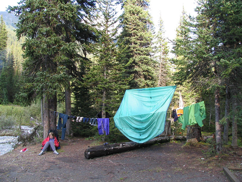 Unfortunately, the sun disappeared much too quickly for all our gear to dry out.
