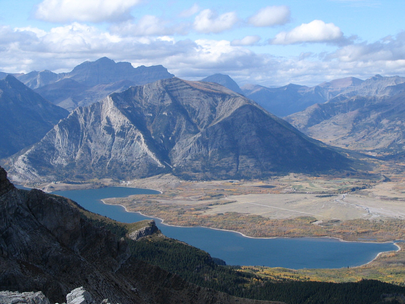 And towering behind Mount Crandell is Mount Blakiston.