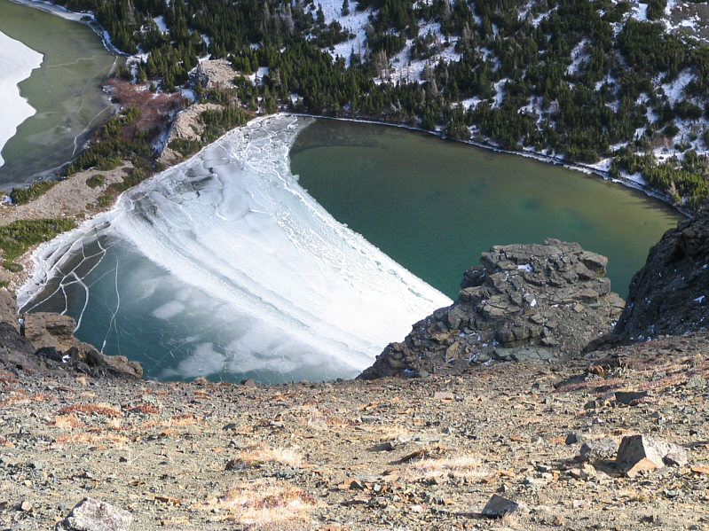 There's an easy way up if you circle around the other side of the outcrop.