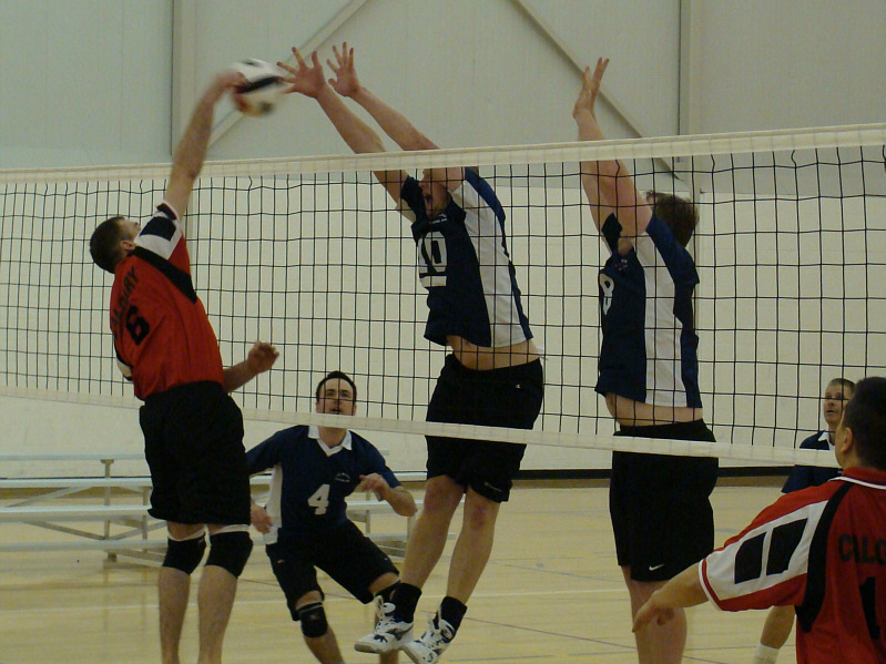 Good battle at the net.