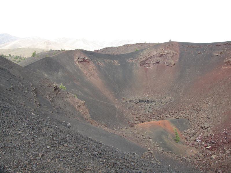 We hiked partway around the rim of the crater.