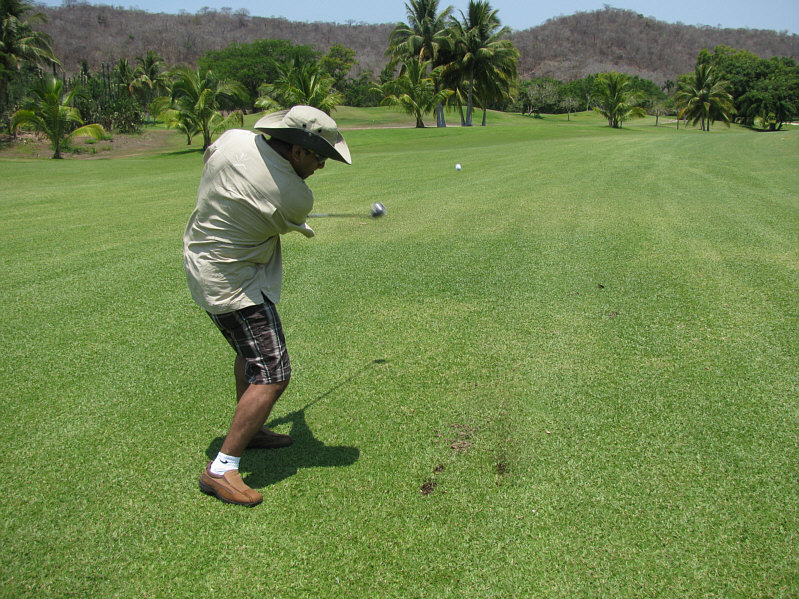 Actually, I think he hooked this one well to the left!