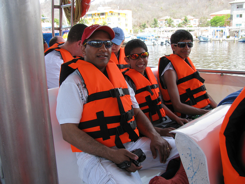 They're wearing the life jackets for leaving and entering the harbour.