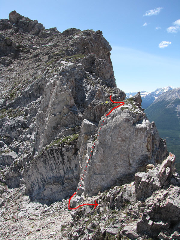 The exposure to the right of the rock step is insane!