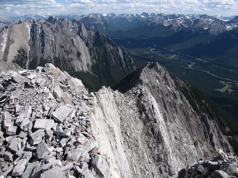 I wasn't relishing returning along the ridge.