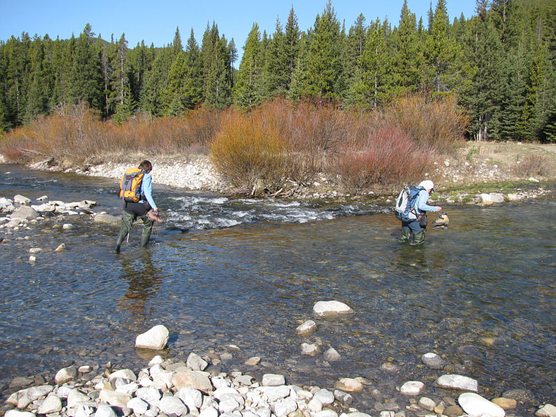 Thank you Bob and Dinah for letting Kelly and me use your hip waders.
