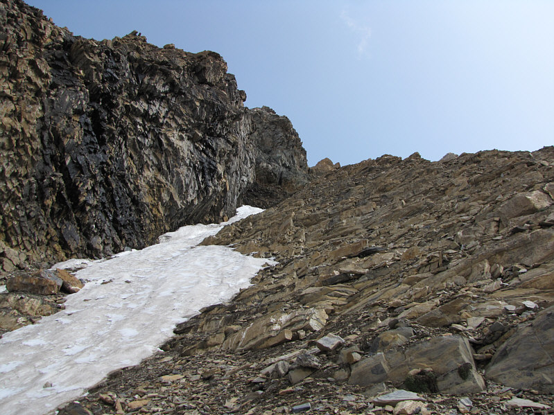 It's steep, but the scrambling is easy here.