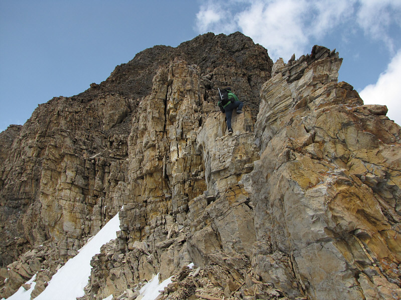 I backed down here and went around to the left.