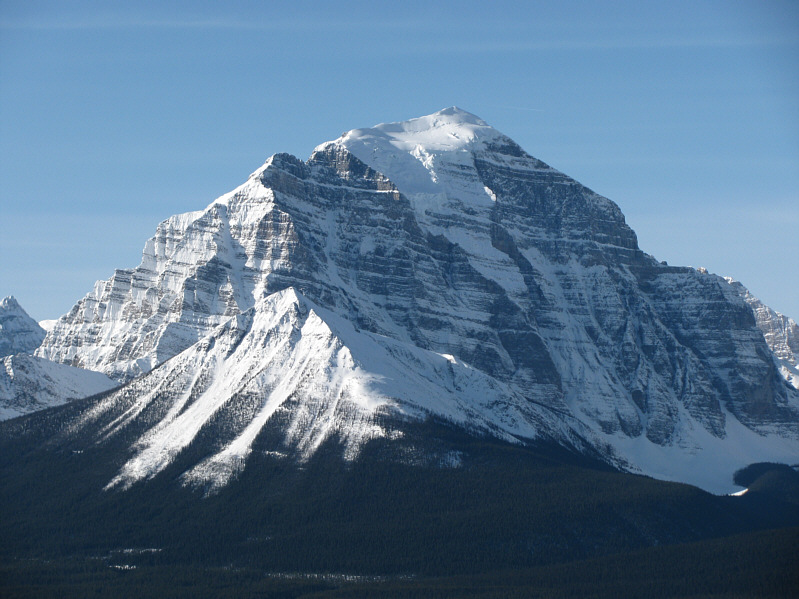 That glacier on top seems to be getting smaller each year.