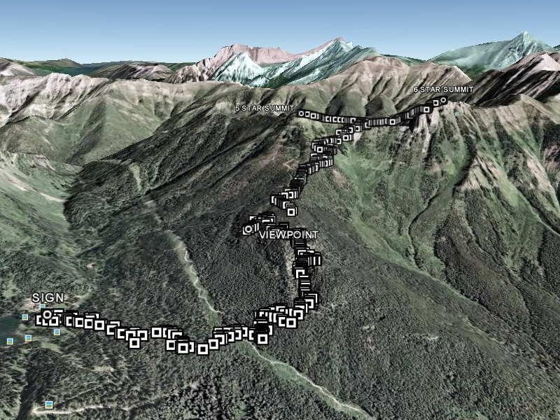 The bear encounter happened just a little to the left of the powerline right-of-way.