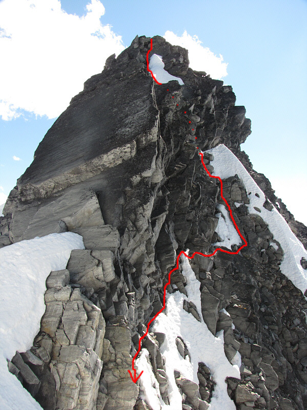 I still can't believe I down-climbed this.  What was I thinking??