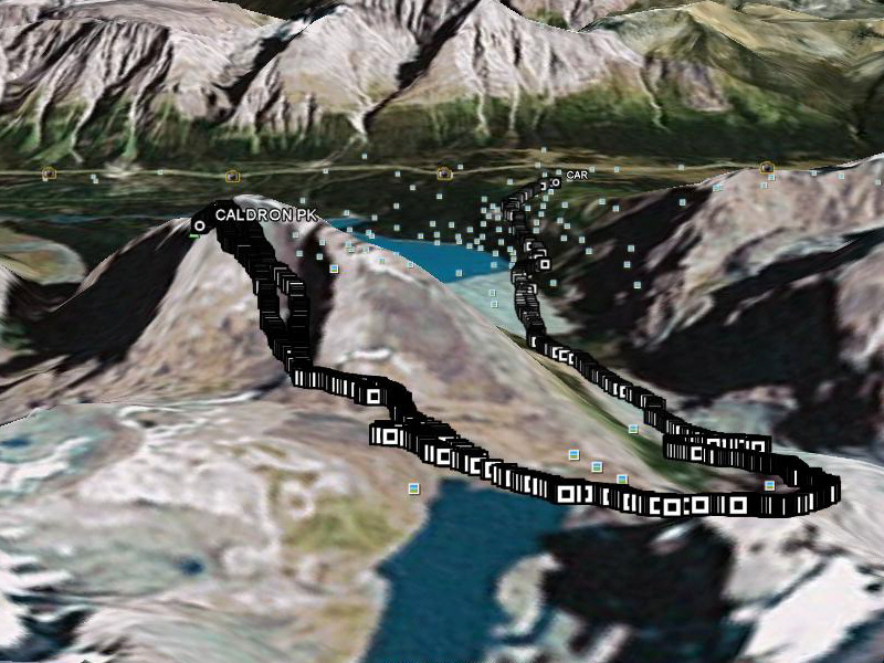 Google Earth doesn't do justice to all the ups and downs required on this trip.