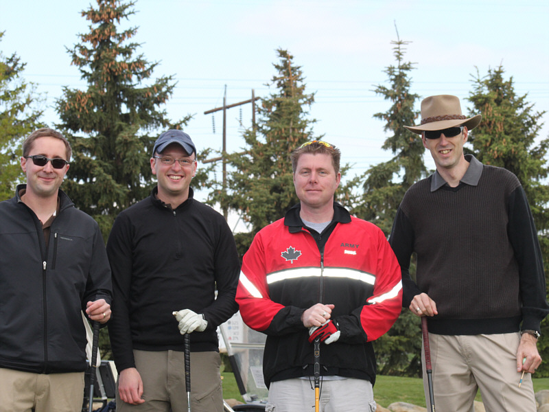 George doesn't actually work with us anymore, but he still managed to get the day off from his new job to come golf with us!