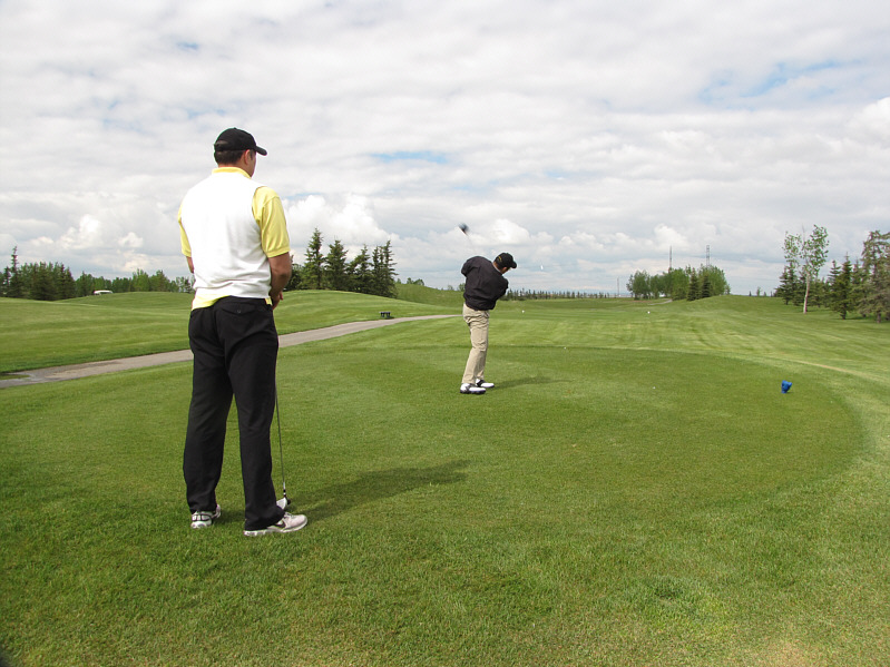 Kevin won one of the two "longest drive" competitions on the day.