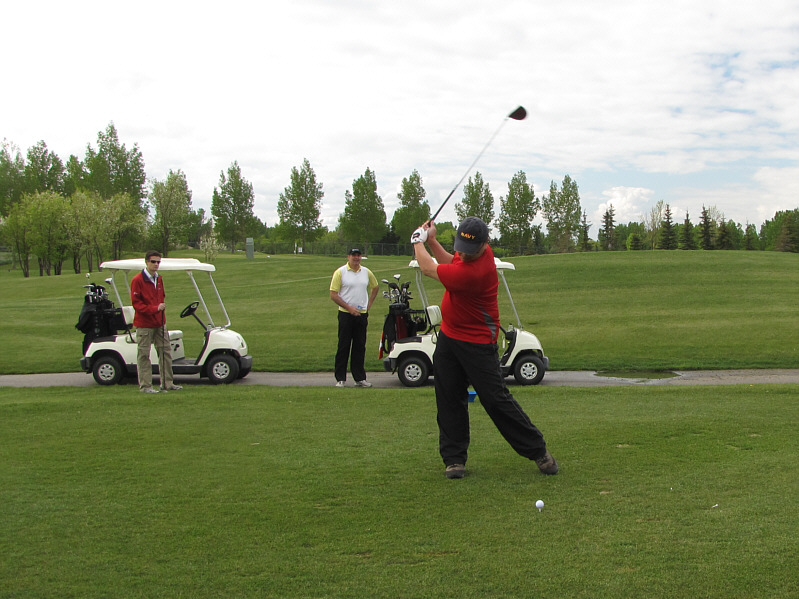 Still trying to kill it like Happy Gilmore...