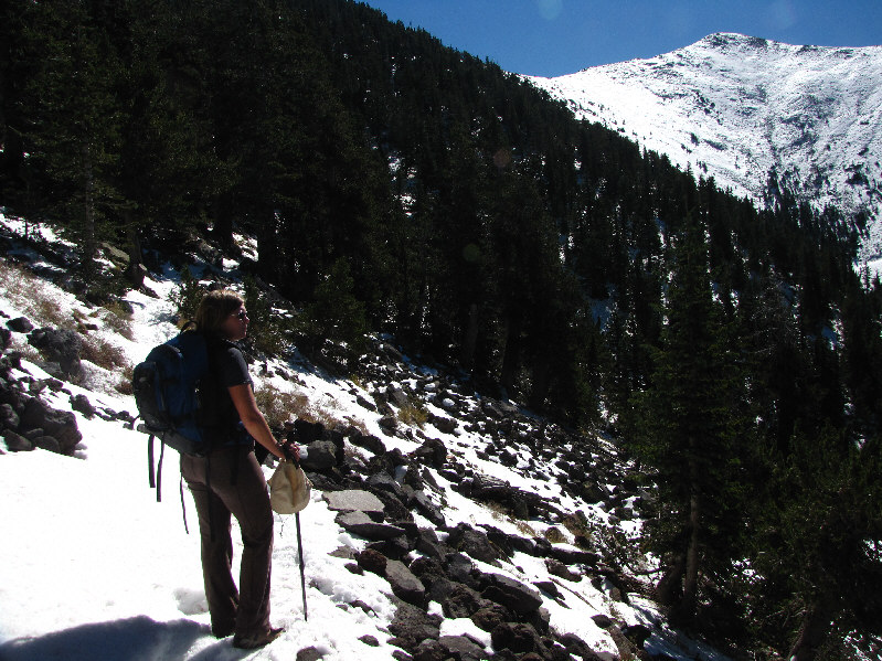 Views are few and far in between for the first couple of hours on the trail.