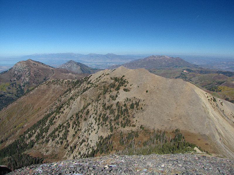 Guess which of North Peak's double summits is higher.