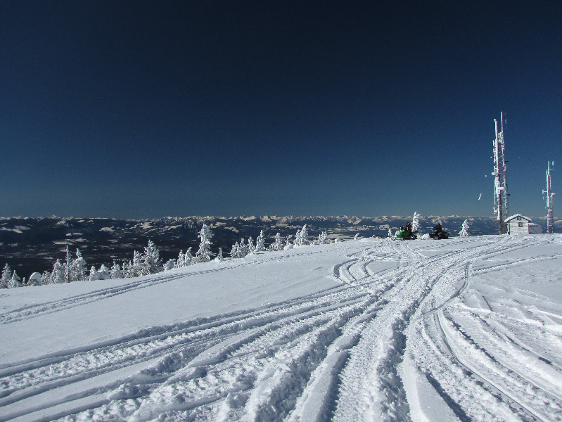 I wish I had driven a snowmobile up that boring road!