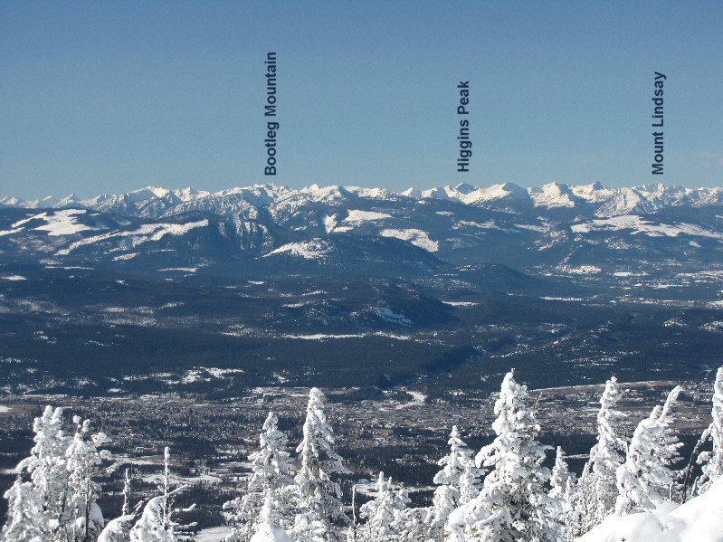 Kimberley Ski Resort is somewhere at right edge of the photo.