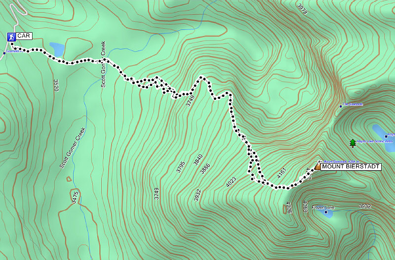 My GPS showed the trailhead to be 10 metres higher at the end of the trip!