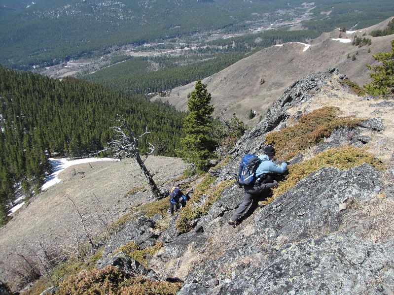 Yeah, we could have hiked around this, but scrambling is so much more fun!
