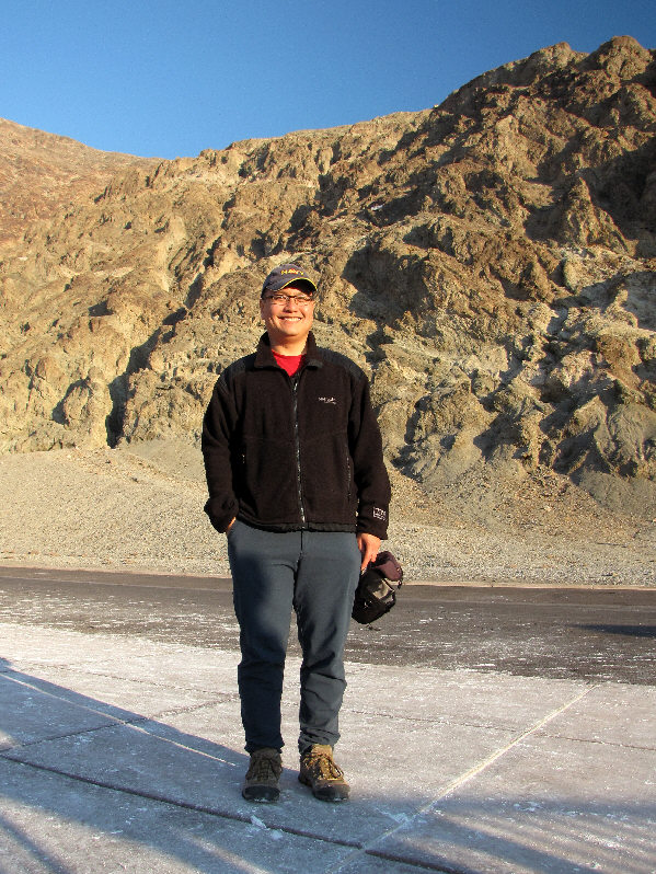 If you look closely, you may be able to spot the "Sea Level" sign up in the rocks behind me.