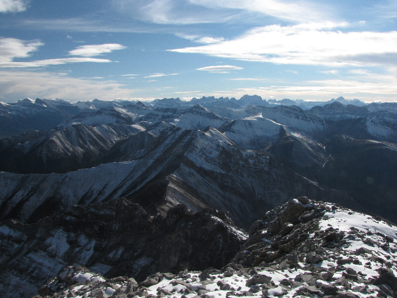 Mount Murchison and Mount Forbes are the most easily recognizable peaks on the horizon.