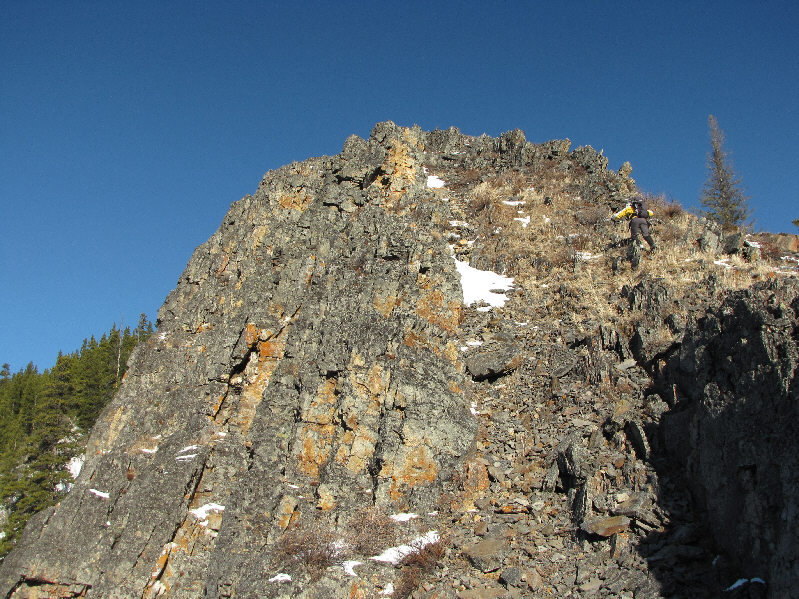 Didn't expect such steep slabs on this ridge!