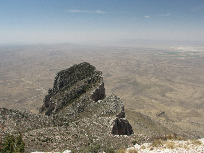 This is the less dramatic side of the peak.