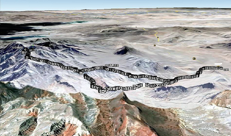 Going via the outlier necessitated some elevation loss, but it also saved some distance.