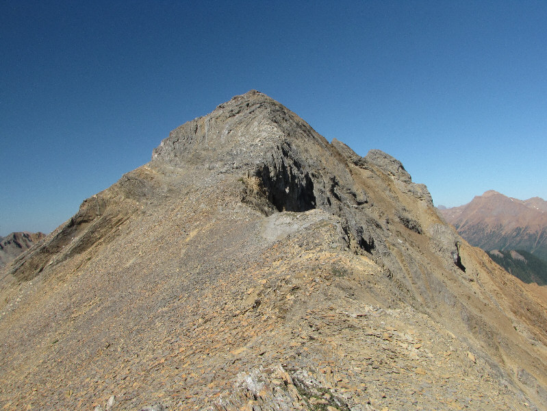 I still thought there might be a deep notch or drop-off along the ridge.