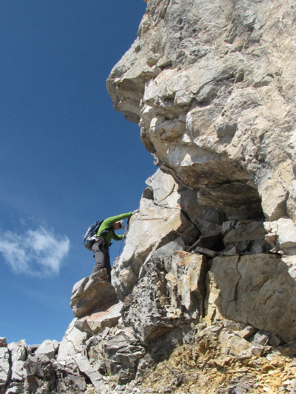 This was actually pretty tricky to downclimb on the way back.