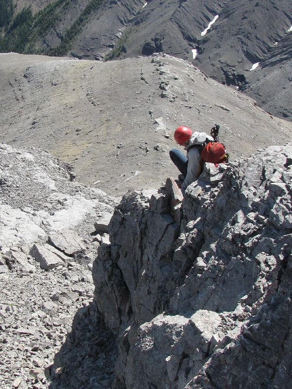 The rock is a bit rotten here. Check your holds!