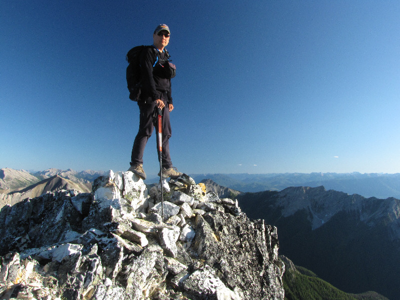 There was a small cairn here but no summit register.