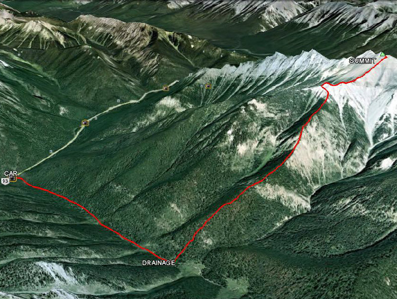 The line is an approximation and doesn't include me getting lost!