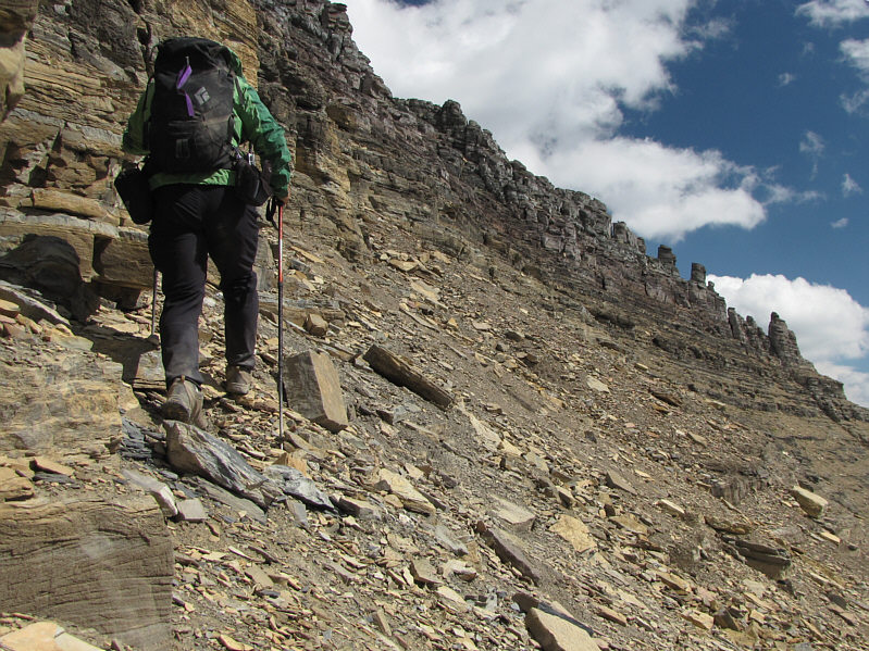 The loose scree was helpful on descent.
