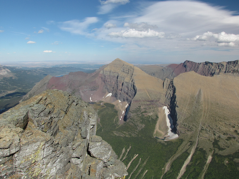 If you look closely, you can also spot a little bit of Lake Sherburne in the distance.