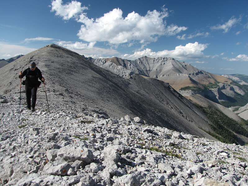 Nice to walk on the crest of the ridge again albeit only briefly!