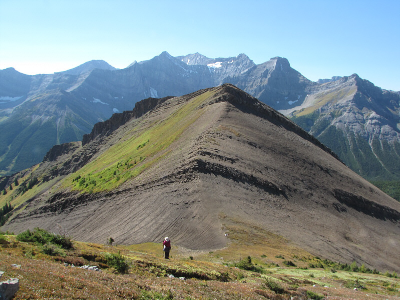 This grassy lower part would be pleasant to descend later.