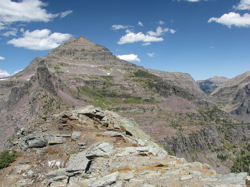 The Sperry Glacier is unfortunately hidden from this vantage point.