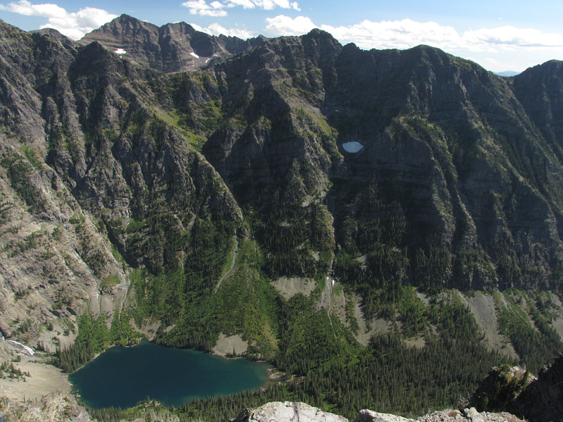 A very long trail leads to a backcountry campground at this lake, but I would bet it's not too popular.