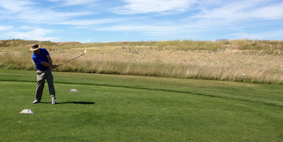 It's only 233 yards from the white tees to the green on this hole!