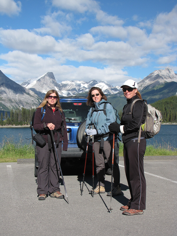 What guy wouldn't like to be hiking with three lovely ladies?