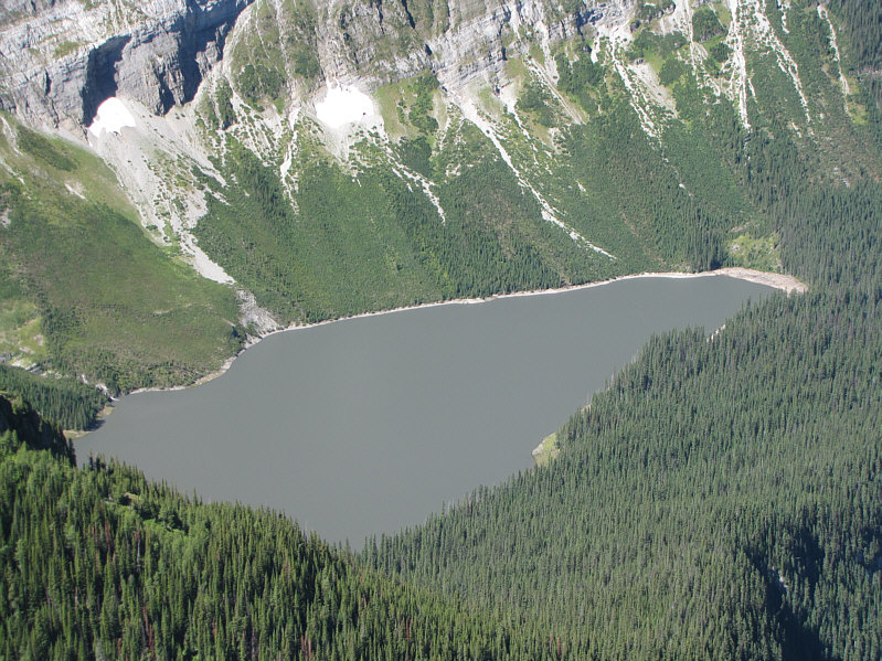 Looks like there's enough of a shoreline now to walk around.