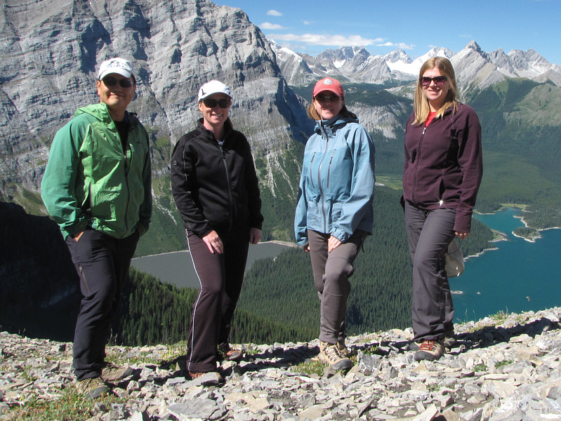 It's great to hike with good friends.