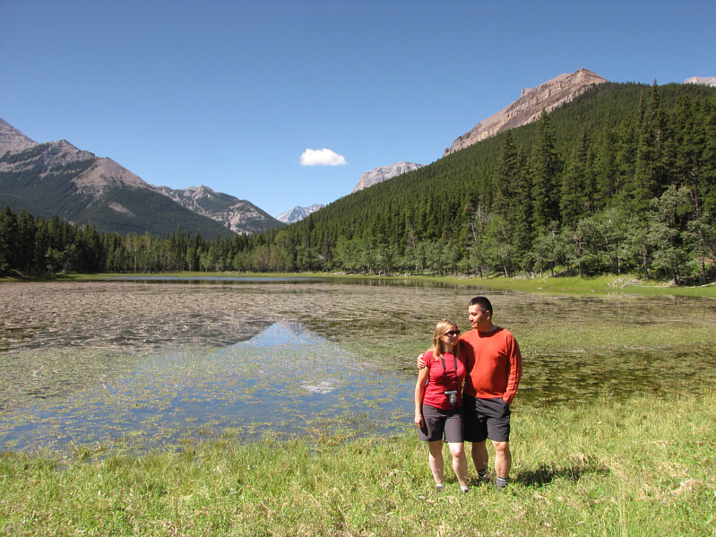 Visible through the "gunsight" in the distance is Mist Mountain.