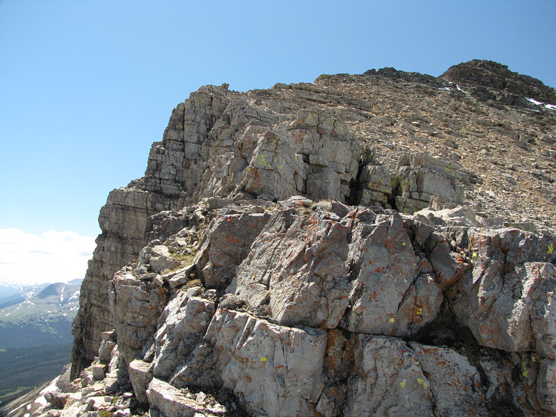 I saw another hiker brave the exposed cliffs to retrieve a lost hat. Crazy idiot!