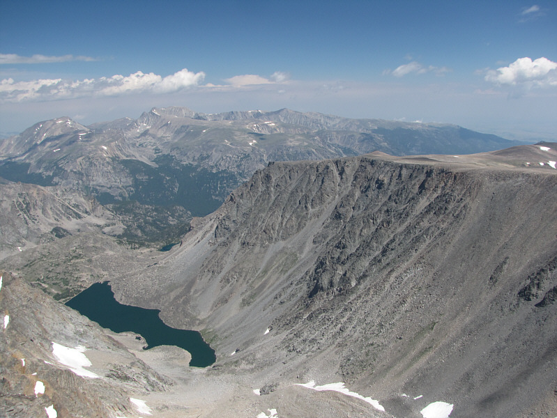 Avalanche Lake is about 200 metres lower than the Sky Top Lakes.