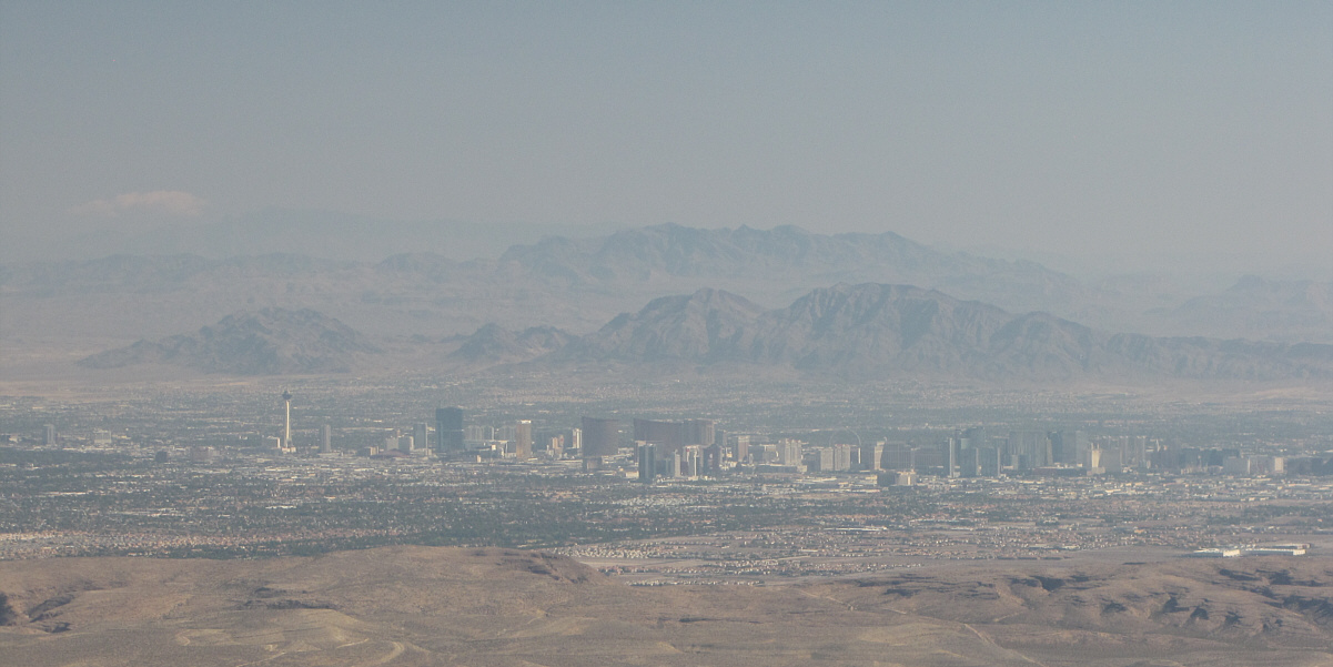 The city doesn't look so smoggy today.