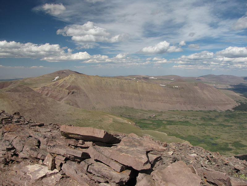 Hard to believe most of these dull-looking peaks are higher than Mount Robson in the Canadian Rockies.